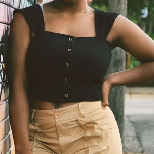 Black crop top